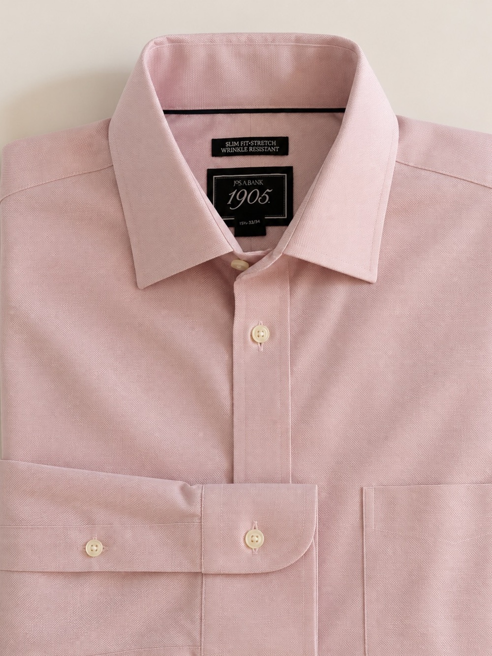 Jos. A. Bank Light Pink Long-Sleeve Dress Shirt 14.5